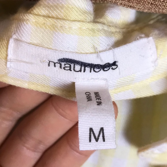 Maurice Vintage Gingham Long Sleeves Top - Yellow - Picture 5 of 8